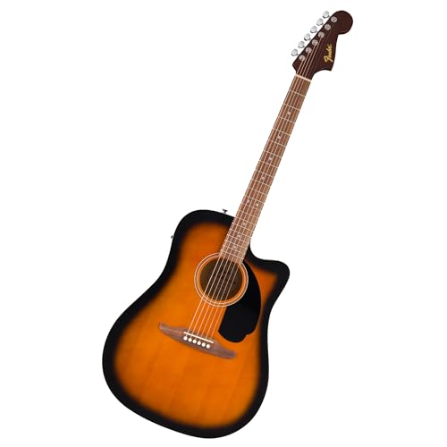 Fender California Debut Redondo CE Series Acoustic Guitar, Beginner Guitar, 2-Year Warranty, Includes Built-In Tuner, 2-Tone Sunburst