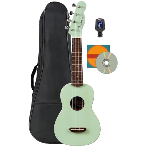 Fender Venice Soprano Ukulele - Surf Green Bundle with Gig Bag, Tuner, — Key specifications at a glance