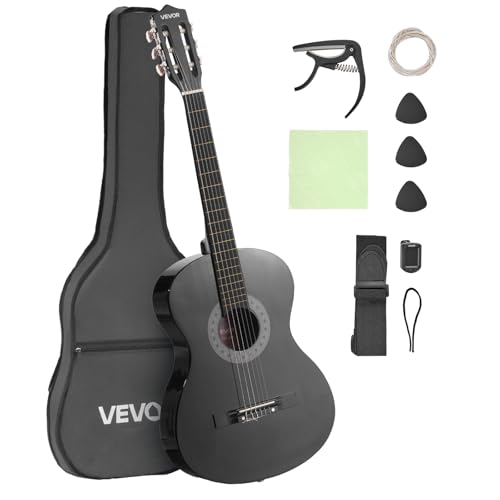 VEVOR Acoustic Guitar, Classical Guitar Starter Kit for Beginners, with Nylon Strings, Basswood Guitar, for Kids Adults Girls Boys Students