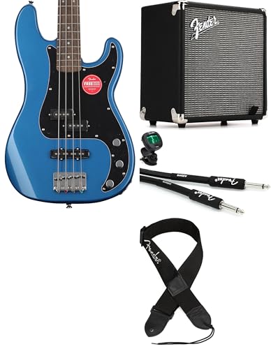 Fender Fender Squier Affinity Series Precision Bass PJ Guitar Bundle, — Key features at a glance
