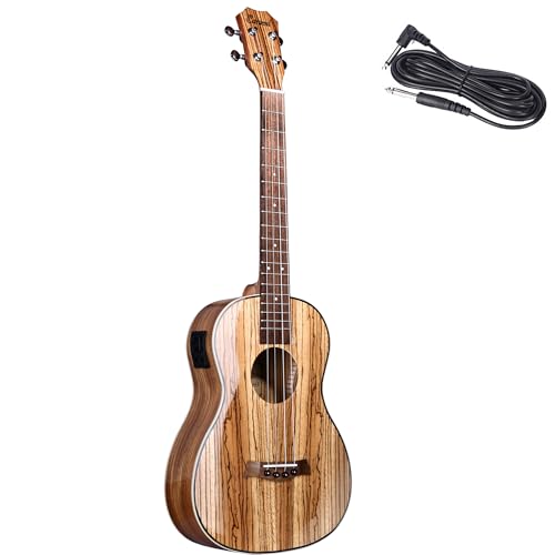 Caramel Old stock - Caramel 26in CT103 Zebrawood High Gloss Tenor Elec — Our recommended pick for most buyers