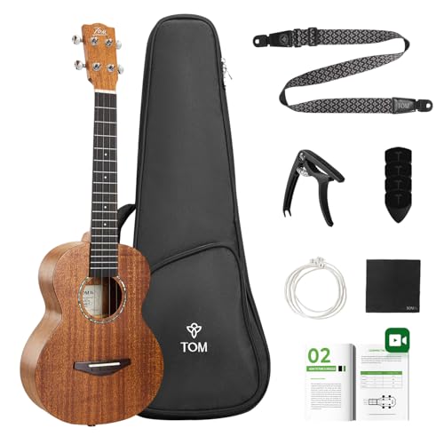 TOM TOM 26” Tenor Ukulele – Solid Top Mahogany Includes Quick Locking — Our recommended pick for most buyers