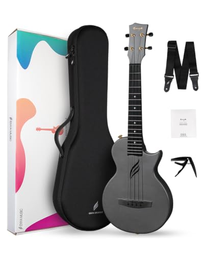 Enya NOVA U PRO 26-Inch Carbon Fiber Cutaway Tenor Ukulele, Black