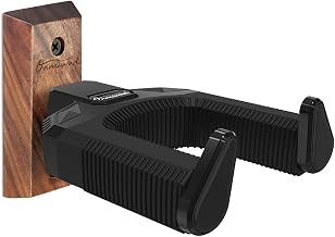Onmiwod Guitar Wall Mount, Auto Lock Black Walnut Wood Guitar Hanger, — Size, capacity and configuration compared