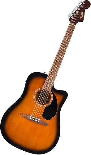 Fender California Debut Redondo CE Series Acoustic Guitar, Beginner Gu — Build quality and design details up close