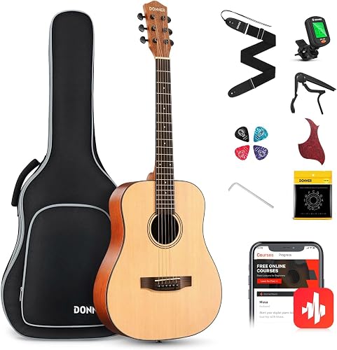 Donner 3/4 Acoustic Guitar Kit 36 Inch Dreadnought Acustica Guitarra B — Real-world performance testing in action