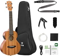 TOM 23″ Concert Electric Ukulele - with UK-500T Pro EQ & Tuner (LCD Di — Our recommended pick for most buyers