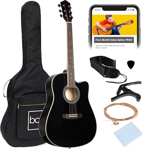 Best Choice Products 41in Beginner Acoustic Guitar Full Size All Wood — Our recommended configuration for best results