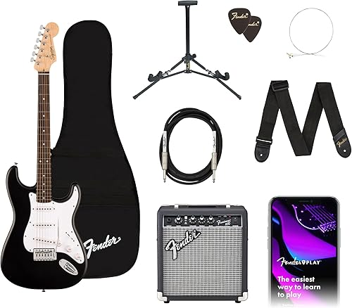 Fender Squier Debut Series Stratocaster Electric Guitar Kit, Beginner — Real-world performance testing in action