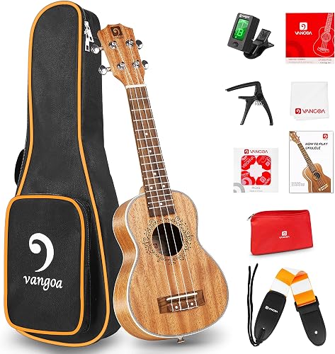 Ukulele Soprano Mahogany 21 Inch Professional Acoustic Ukelele Four St — Our recommended configuration for best results